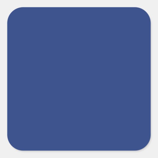 コバルトダークブルー無地のトレンドカラー背景 スクエアシール (正面)