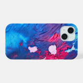 コバルトバブルガム iPhone 15ケース (裏面横)