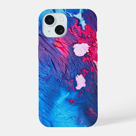 コバルトバブルガム iPhone 15ケース (裏面)