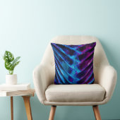 コバルトブルーおよびColorizedの鮮やかな紫色の旅行者 クッション (椅子)