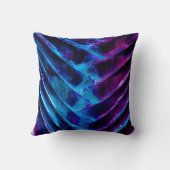 コバルトブルーおよびColorizedの鮮やかな紫色の旅行者 クッション (裏面)