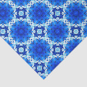 コバルトブルーとネイビーの幾何学模様 薄葉紙 (詳細)