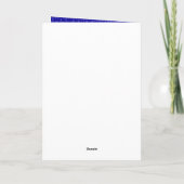 コバルトブルーとブラックダマスクサンキューカード サンキューカード (裏面)