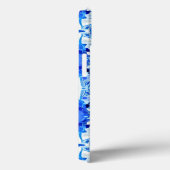 コバルトブルーとホワイトろうけつ染めタイル模様 Case-Mate iPhoneケース (裏面 / 右)