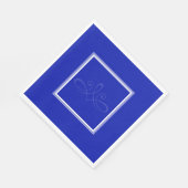 コバルトブルーとホワイトナプキン スタンダードランチョンナプキン (角)