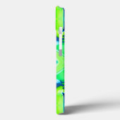 コバルトブルーとライムグリーンの絞り染めパターン Case-Mate iPhoneケース (裏面 / 左)