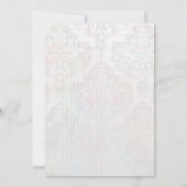 コバルトブルーのアジサイの花の結婚式招待状 招待状 (裏面)