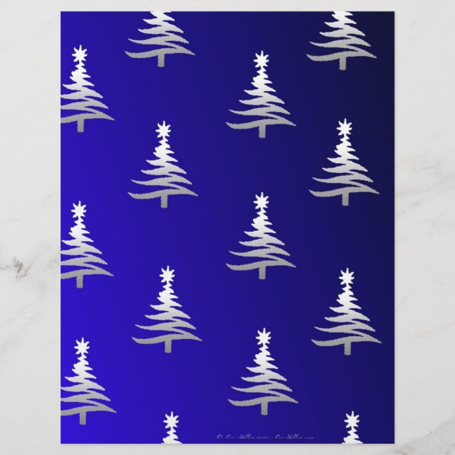 コバルトブルーのクリスマスツリーズシルバー (正面)