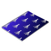 コバルトブルーのクリスマスツリーズシルバー ノートブック (左側)