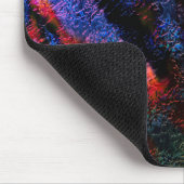 コバルトブルーのスプラッシュとカラフルの赤熱テクスチャ マウスパッド (コーナー)