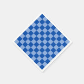 コバルトブルーの市松模様 スタンダードカクテルナプキン (角)
