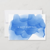 コバルトブルーの水色ブロギフト券 (正面)
