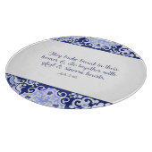 コバルトブルーの聖書の詩、パンの布を壊した  カッティングボード (角)