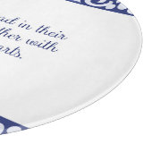 コバルトブルーの聖書の詩、パンの布を壊した  カッティングボード (角)