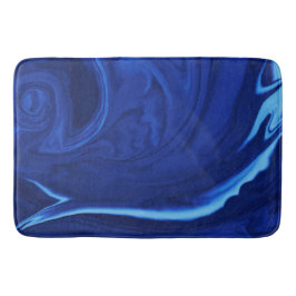 コバルトブルーの背景の織り目加工のハンドメイド バスマット