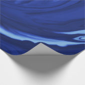 コバルトブルーの背景の織り目加工のハンドメイド ラッピングペーパー (角)