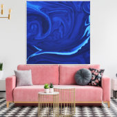 コバルトブルーの背景コレクション キャンバスプリント (インサイチュ (リビング))