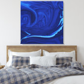 コバルトブルーの背景コレクション キャンバスプリント (インサイチュ (寝室))