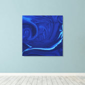 コバルトブルーの背景コレクション キャンバスプリント (インサイチュ (ウッドフロア))