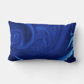 コバルトブルーの背景テクスチャ手作り ランバークッション (裏面)