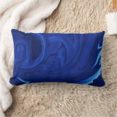 コバルトブルーの背景テクスチャ手作り ランバークッション (ブランケット)