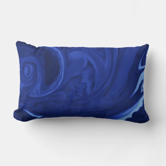 コバルトブルーの背景テクスチャ手作り ランバークッション (正面)