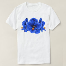 コバルトブルーの花Tシャツ Tシャツ