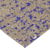 コバルトブルーの金ゴールドのグリッターのグラデーションな勾配 テーブルクロス (アングル)