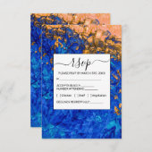 コバルトブルーアートゴールデンイエローアクリル絵画ズ エンクロージャーカード (正面/裏面)