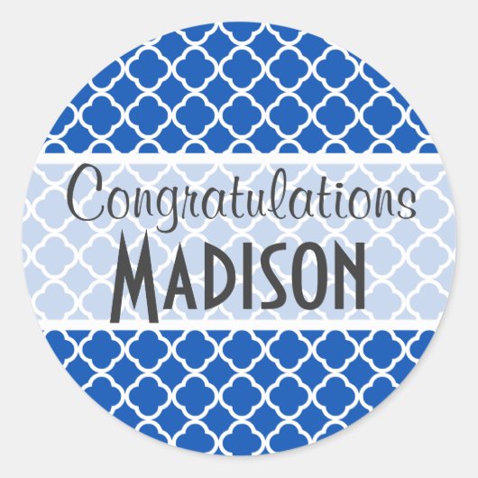 コバルトブルークローバー ラウンドシール (正面)