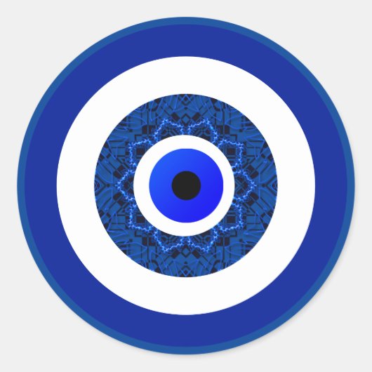コバルトブルークールギリシャのマンダラナザリザーブルードアイ ラウンドシール (正面)