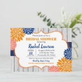 コバルトブルータンゲリン開花フローラブライダルシャワー 招待状 (スタンド正面)