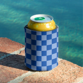 コバルトブルーチェッカーボード 缶クーラー