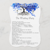 コバルトブルーハートリーフツリー結婚式 プログラム (裏面)