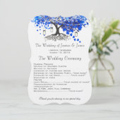 コバルトブルーハートリーフツリー結婚式 プログラム (スタンド正面)