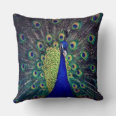 コバルトブルーピーコック クッション (裏面)