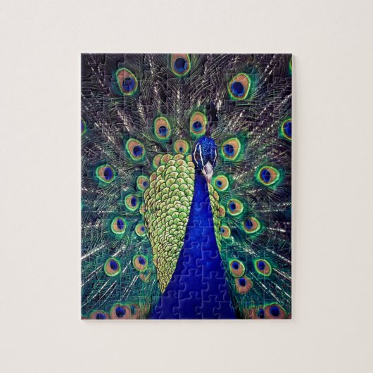 コバルトブルーピーコック ジグソーパズル (縦)