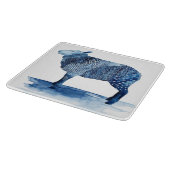 コバルトブルーファームアニマルズ – 羊 カッティングボード (角)