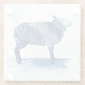 コバルトブルーファームアニマルズ – 羊 ガラスコースター (裏面)