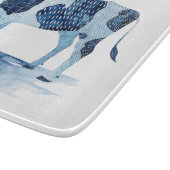 コバルトブルーファーム動物 – 牛 カッティングボード (角)