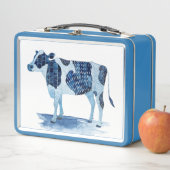 コバルトブルーファーム動物 – 牛 メタルランチボックス (インサイチュ)