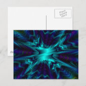 コバルトブルーフラクタルポストカード ポストカード (正面/裏面)