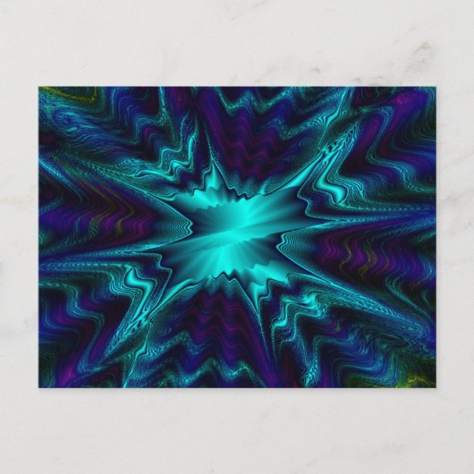 コバルトブルーフラクタルポストカード ポストカード (正面)
