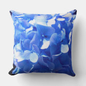 コバルトブルーフローラエレガントブルーアジサイ アウトドアクッション (正面)