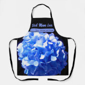 コバルトブルーフローラエレガントブルーアジサイ エプロン (正面)
