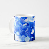 コバルトブルーフローラエレガントブルーアジサイ コーヒーマグカップ (正面左)