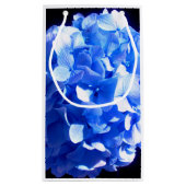 コバルトブルーフローラエレガントブルーアジサイ スモールペーパーバッグ (裏面)