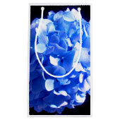 コバルトブルーフローラエレガントブルーアジサイ スモールペーパーバッグ (正面)