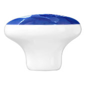 コバルトブルーフローラエレガントブルーアジサイ セラミックノブ (側面)