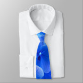 コバルトブルーフローラエレガントブルーアジサイ ネクタイ (タイ)